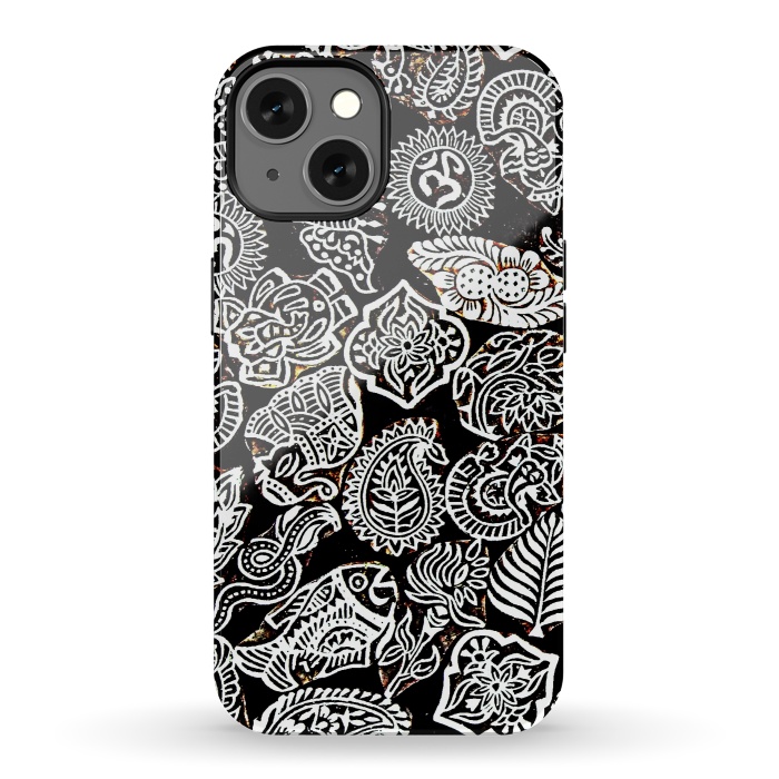 iPhone 13 StrongFit Black and white pattern by Winston