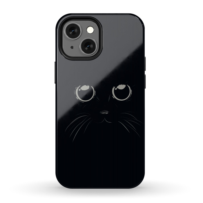 iPhone 13 mini StrongFit Black Cat by Sue Anna Joe