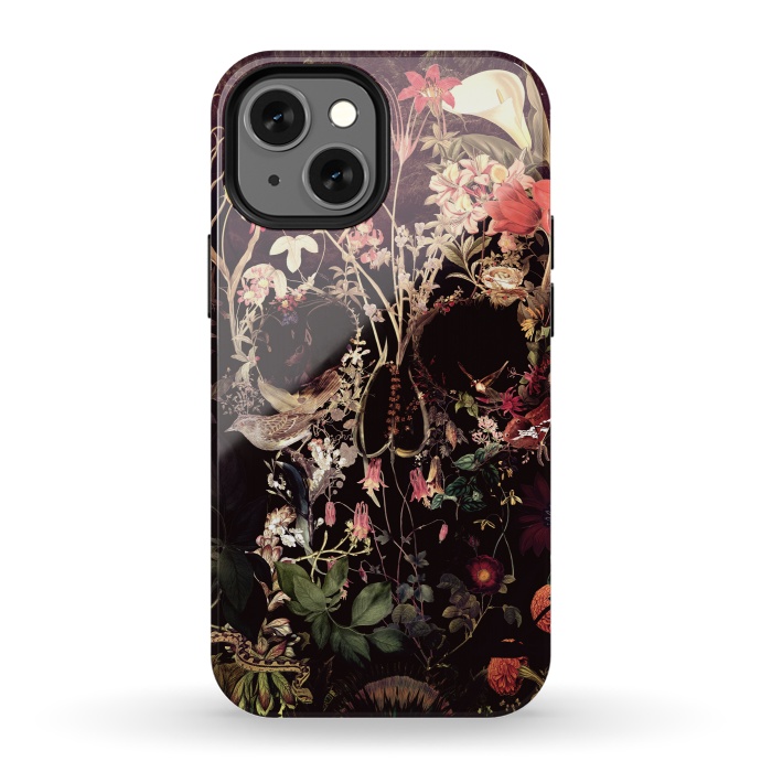 iPhone 13 mini StrongFit Bloom Skull by Ali Gulec