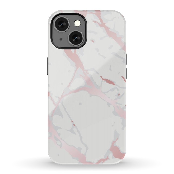 iPhone 13 StrongFit Pink Rose Marble Design by ArtsCase