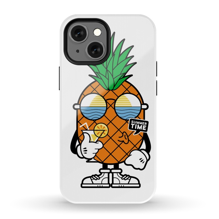 iPhone 13 mini StrongFit Pineapple Summer by Afif Quilimo