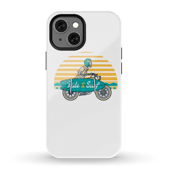 iPhone 13 mini StrongFit Ride and Surf by Afif Quilimo