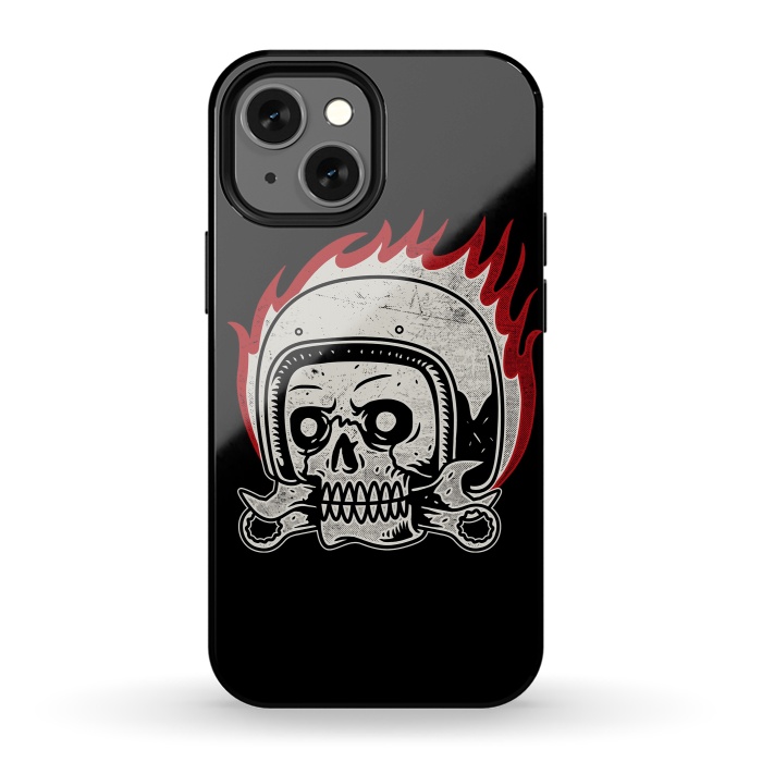 iPhone 13 mini StrongFit Skull Biker by Afif Quilimo