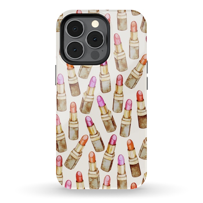 iPhone 13 pro StrongFit Lots of Little Golden Lipsticks by Micklyn Le Feuvre