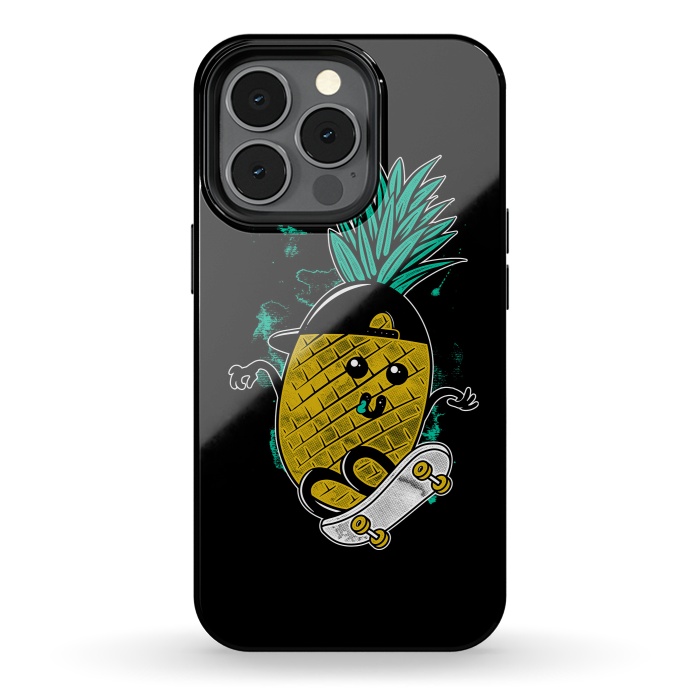 iPhone 13 pro StrongFit Pineapple Skateboarding by Afif Quilimo