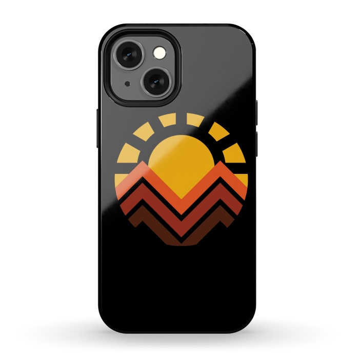 iPhone 13 mini StrongFit Sunset mountain by Afif Quilimo