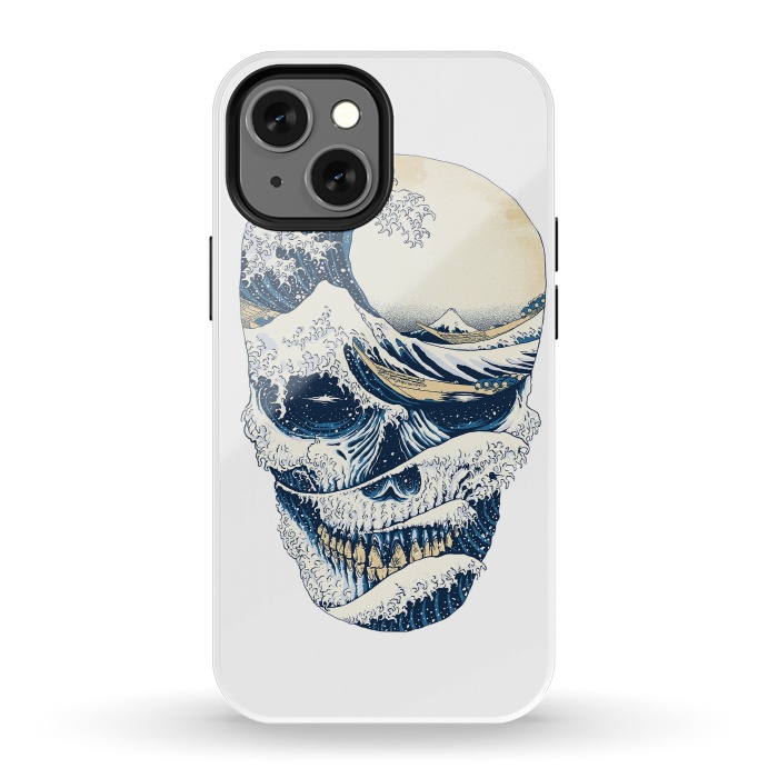 iPhone 13 mini StrongFit The Great Wave off Skull by Afif Quilimo