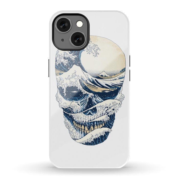 iPhone 13 StrongFit The Great Wave off Skull by Afif Quilimo