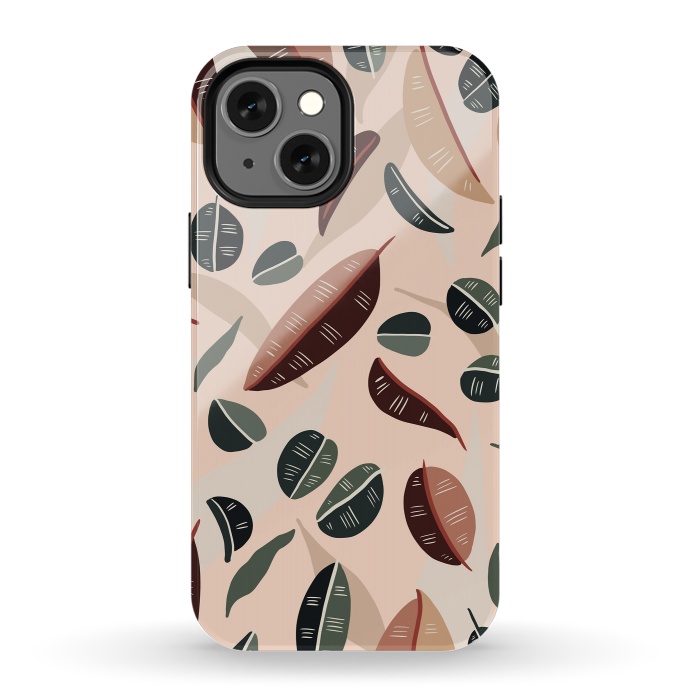 iPhone 13 mini StrongFit Botanical leaves fall by Mmartabc