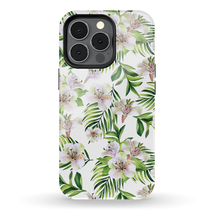 iPhone 13 pro StrongFit White flowers by Julia Badeeva