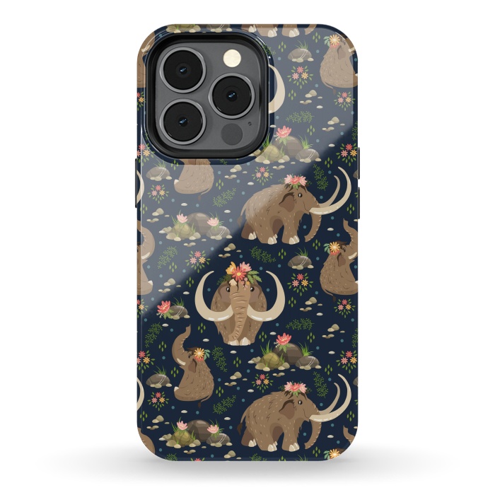 iPhone 13 pro StrongFit Cute mammoths by Julia Badeeva