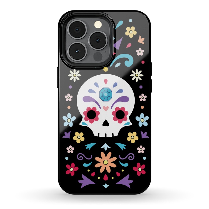 iPhone 13 pro StrongFit Cute day of the dead by Laura Nagel