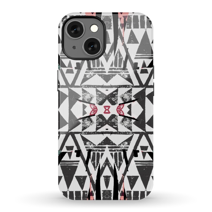 iPhone 13 StrongFit Ethnic tribal triangles by Oana 