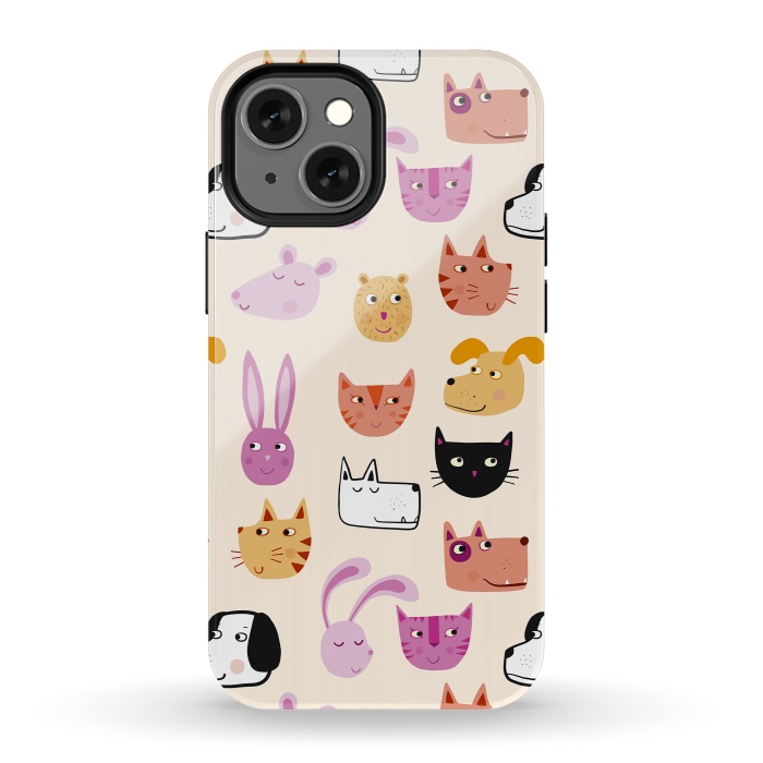 iPhone 13 mini StrongFit All the Pets by Nic Squirrell