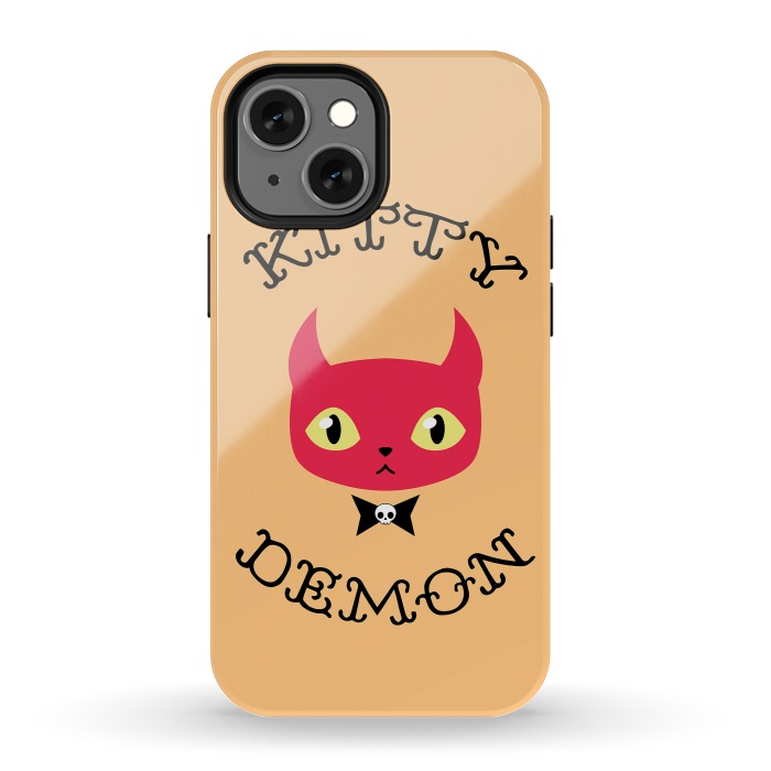 iPhone 13 mini StrongFit Kitty demon by Laura Nagel