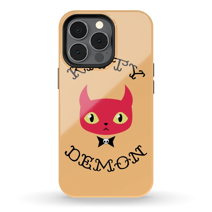 iPhone 13 pro StrongFit Kitty demon by Laura Nagel