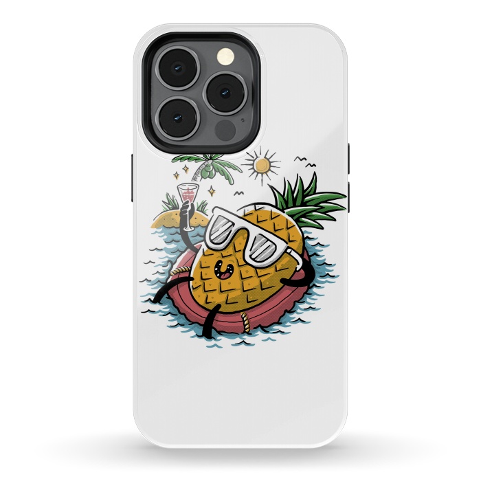 iPhone 13 pro StrongFit Pineapple Relaxing by Afif Quilimo