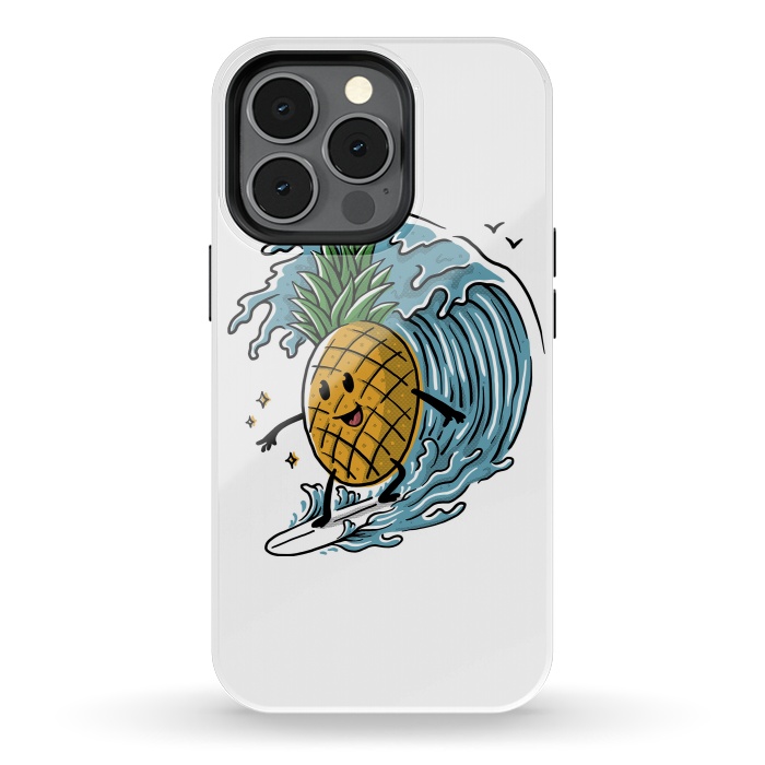 iPhone 13 pro StrongFit Pineapple Surfing by Afif Quilimo