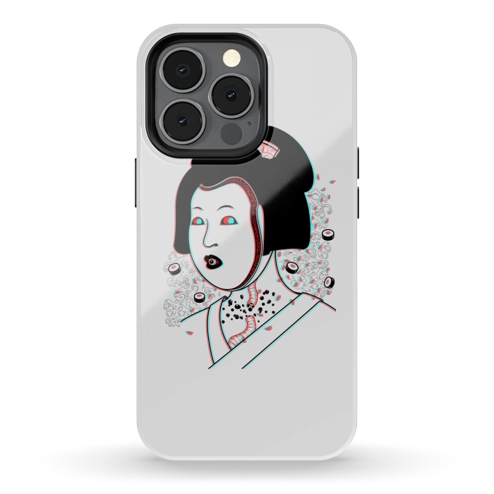 iPhone 13 pro StrongFit Psychedelic Geisha by Pigboom
