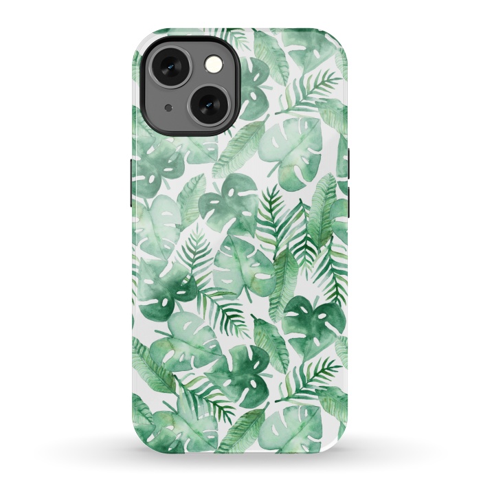 iPhone 13 StrongFit Tropical Jungle on White by Tangerine-Tane