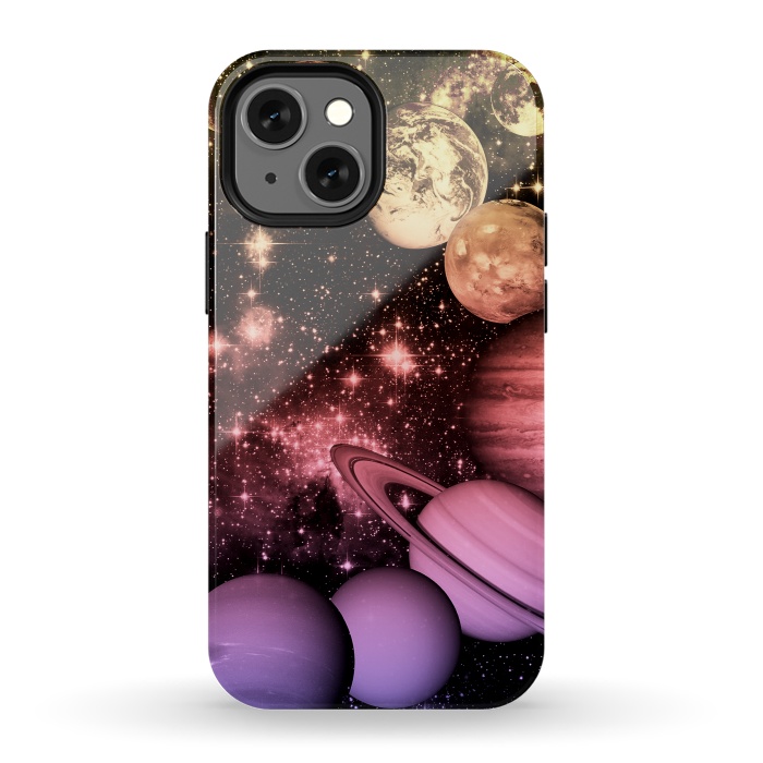 iPhone 13 mini StrongFit Pastel gradient Solar System space art by Oana 