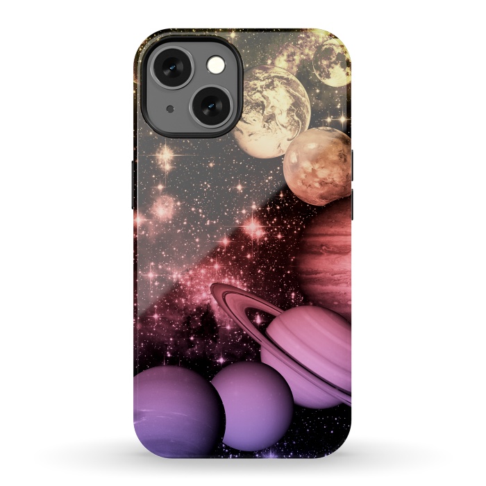 iPhone 13 StrongFit Pastel gradient Solar System space art by Oana 