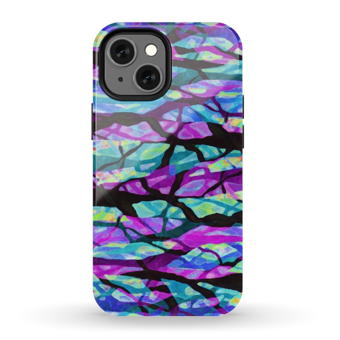 iPhone 13 mini StrongFit Abstract Trees Digital Art G551 by Medusa GraphicArt