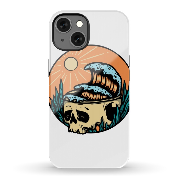 iPhone 13 StrongFit Skull & Wave by Afif Quilimo