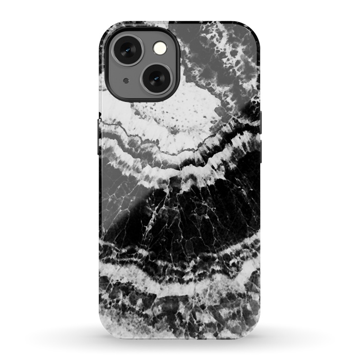 iPhone 13 StrongFit Dark geode marble etxture by Oana 