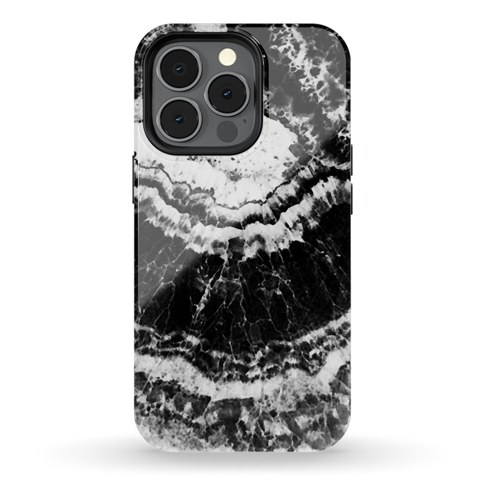 iPhone 13 pro StrongFit Dark geode marble etxture by Oana 