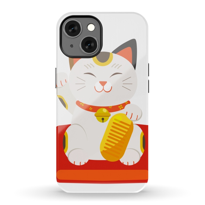 iPhone 13 StrongFit lucky cat by haroulita