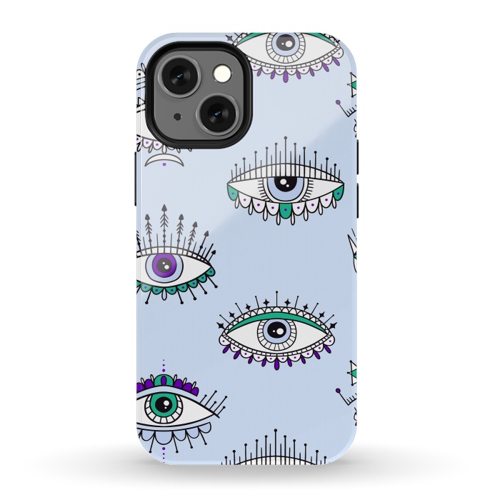 iPhone 13 mini StrongFit evil eyes by haroulita