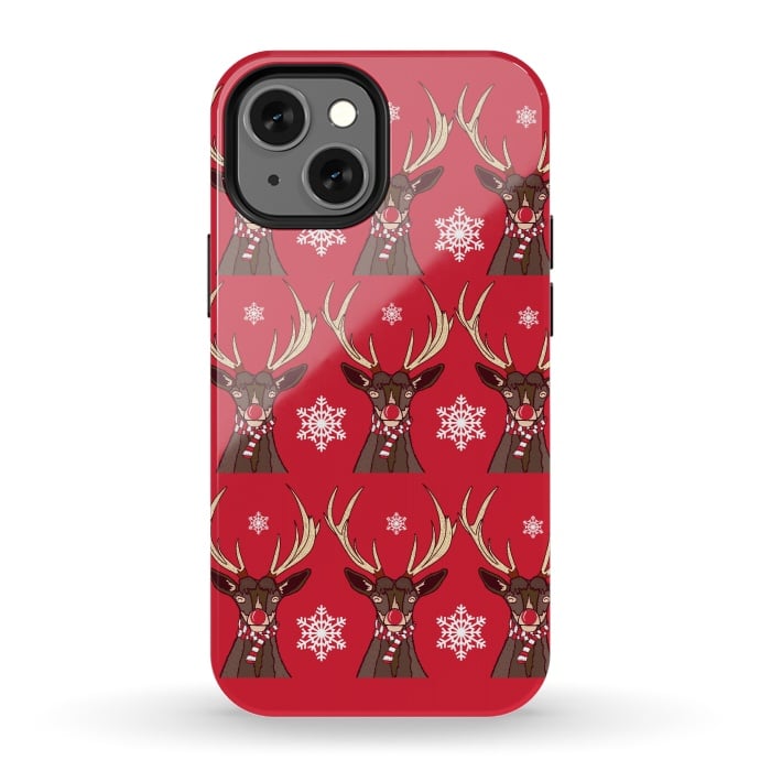 iPhone 13 mini StrongFit Reindeers by Steve Wade (Swade)
