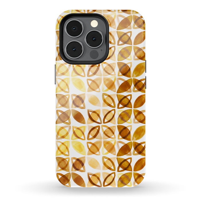 iPhone 13 pro StrongFit 70's Watercolor Pattern  by Tigatiga