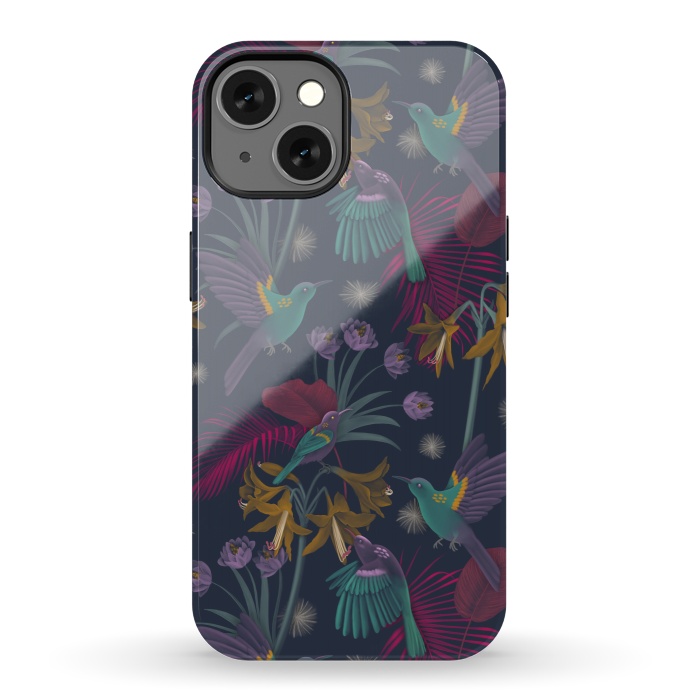 iPhone 13 StrongFit Purple Sunbird by Tishya Oedit