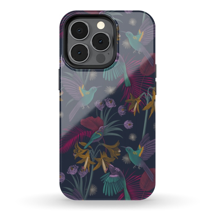 iPhone 13 pro StrongFit Purple Sunbird by Tishya Oedit