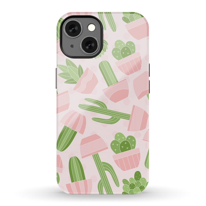 iPhone 13 StrongFit funny cactus print by MALLIKA