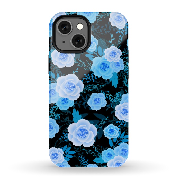 iPhone 13 mini StrongFit Blue purple roses by Jms