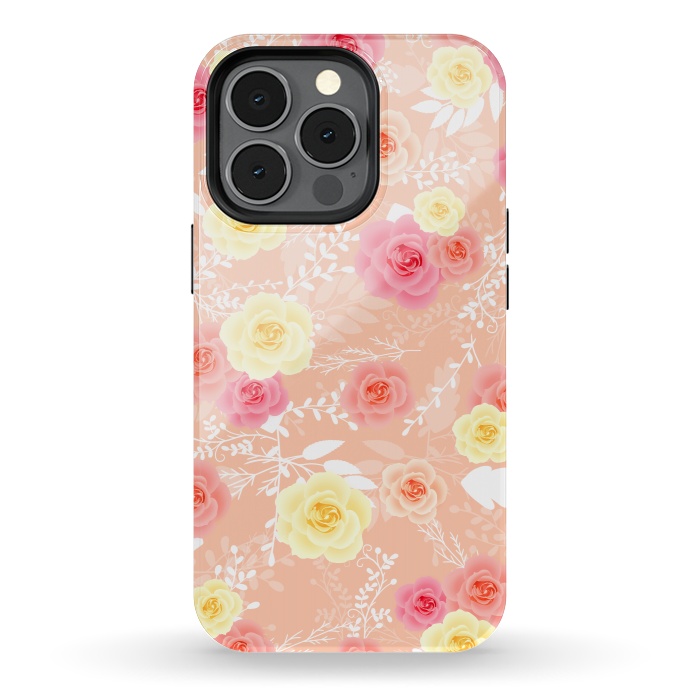 iPhone 13 pro StrongFit Roses art by Jms