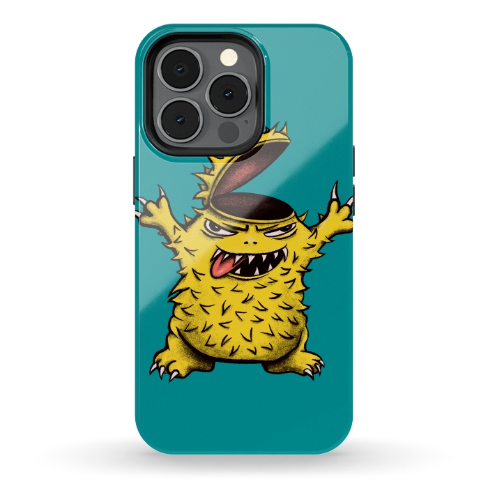 iPhone 13 pro StrongFit Crazy Brainless Chicken Monster Character by Boriana Giormova