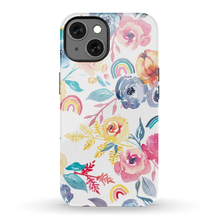 iPhone 13 StrongFit Roses and Rainbows by gingerlique