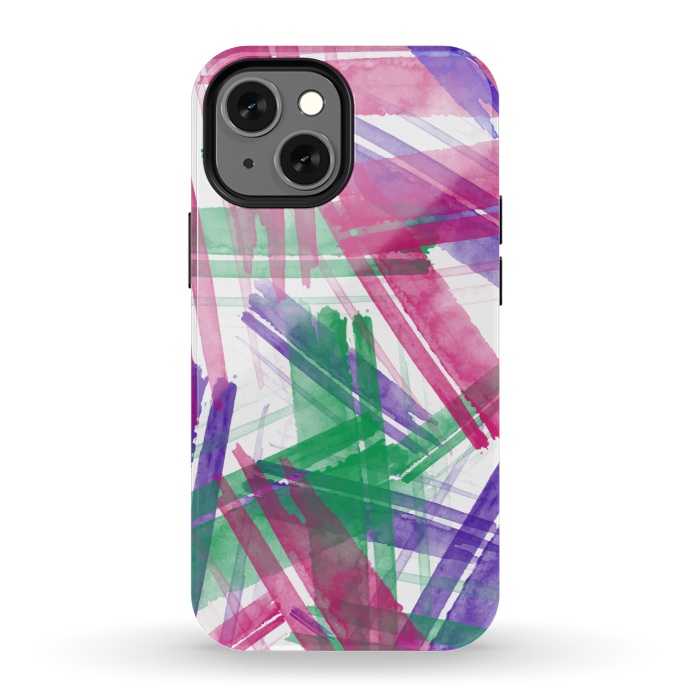 iPhone 13 mini StrongFit Fantastic Watercolor Strokes by Creativeaxle