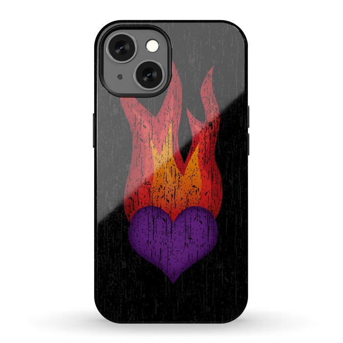 iPhone 13 StrongFit Heart on Fire by Majoih