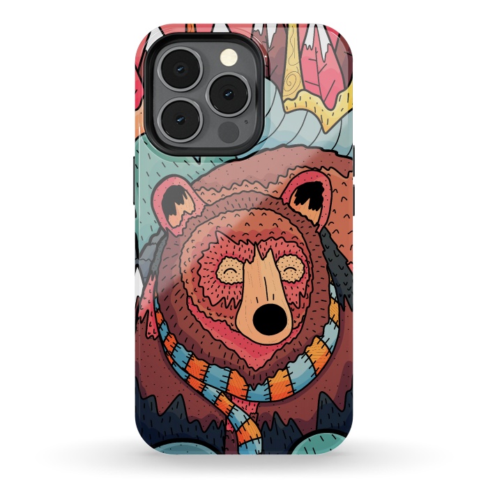 iPhone 13 pro StrongFit Winter bear forest by Steve Wade (Swade)