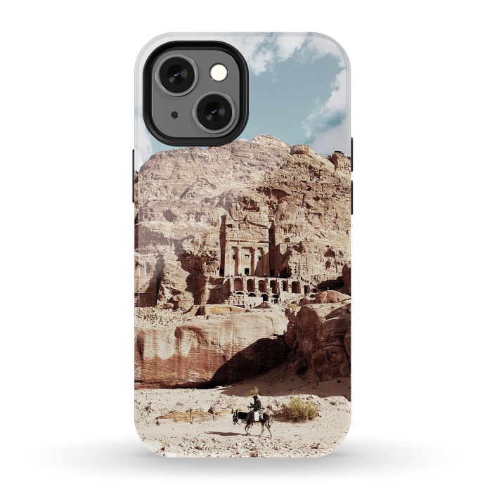 iPhone 13 mini StrongFit Petra temple Jordan sandstone landscape by Oana 