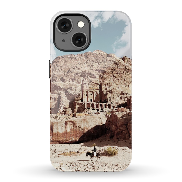 iPhone 13 StrongFit Petra temple Jordan sandstone landscape by Oana 