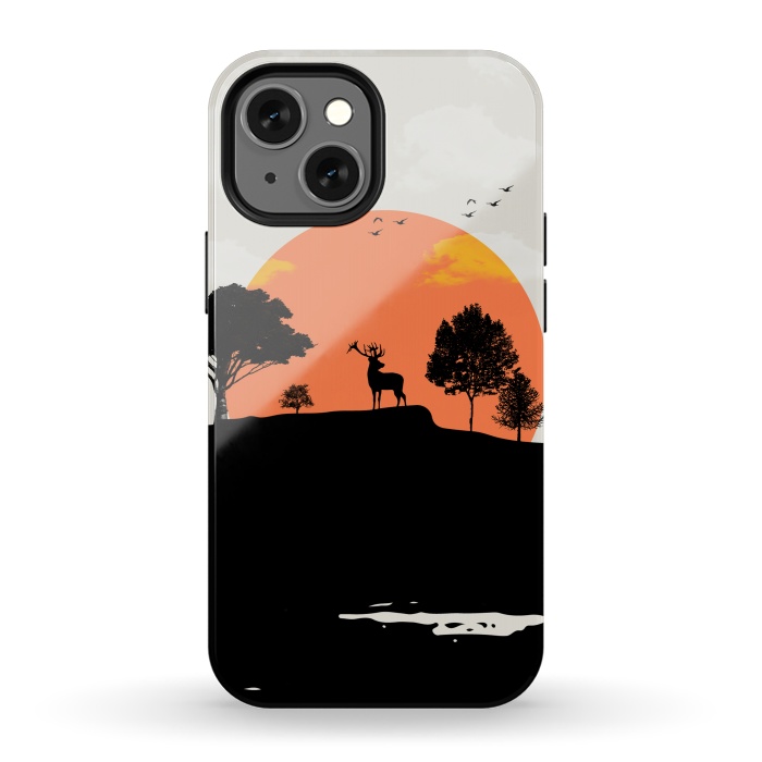 iPhone 13 mini StrongFit Deer in the Forest by Creativeaxle