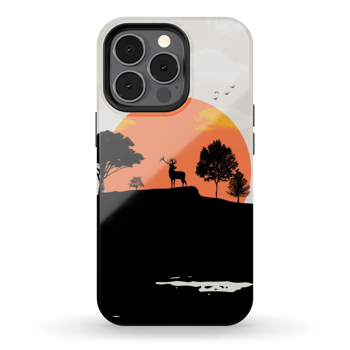 iPhone 13 pro StrongFit Deer in the Forest by Creativeaxle