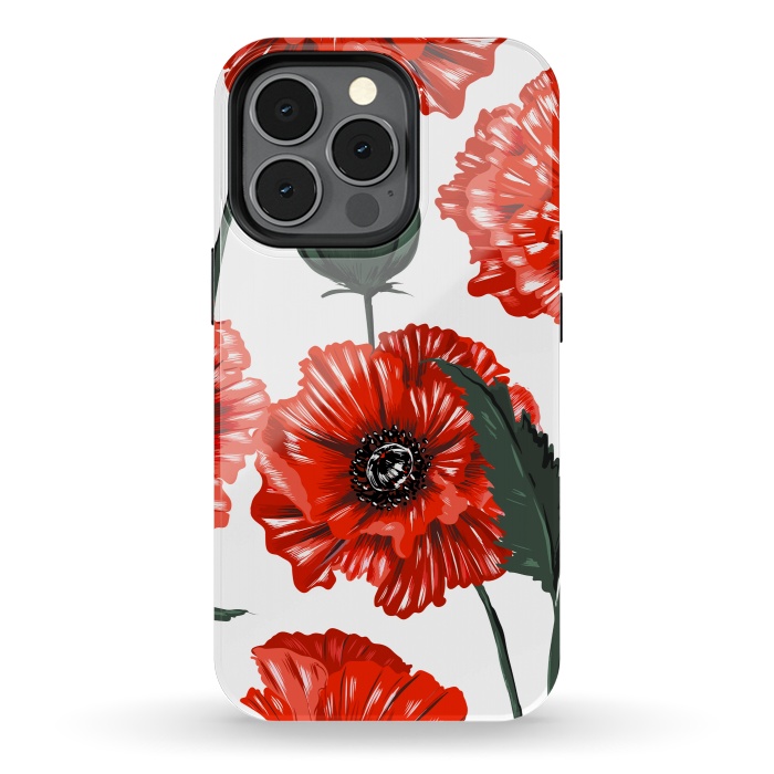 iPhone 13 pro StrongFit red poppy by haroulita