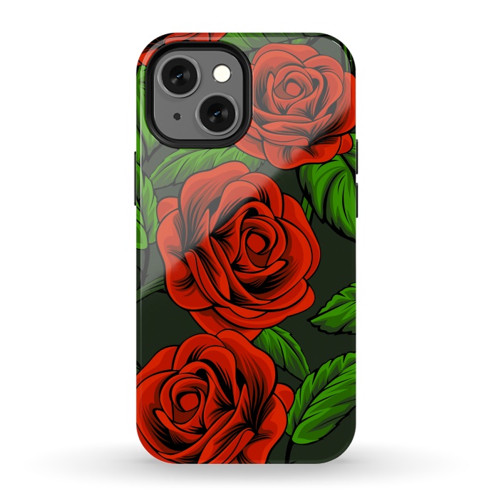 iPhone 13 mini StrongFit red roses by haroulita
